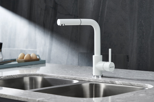 Смеситель для кухни Paulmark KASSEL Ka214311-WH на мойку белый - фото 2